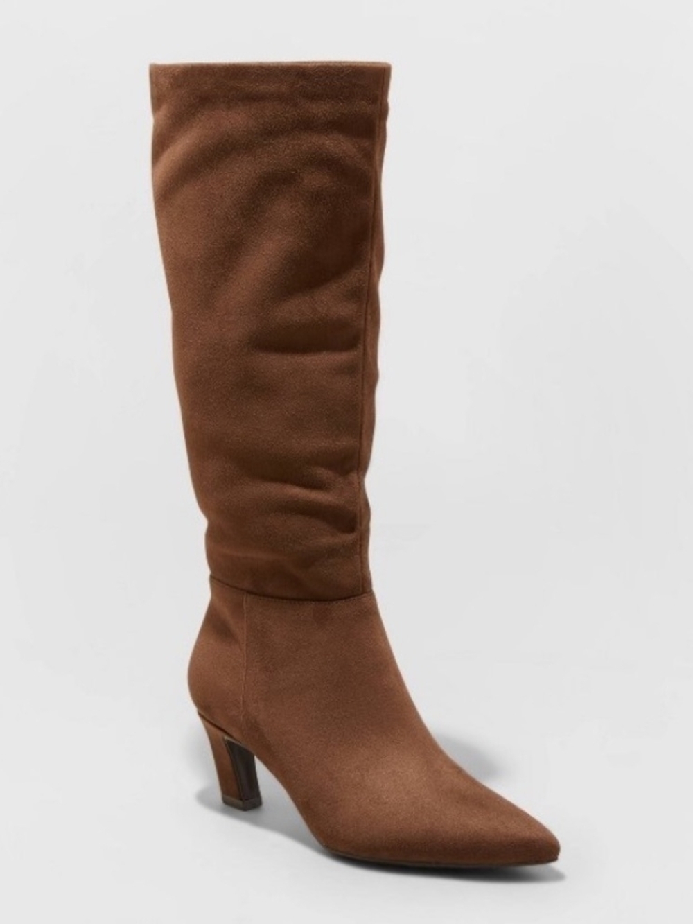 NWT A New Day "Raye" Knee-High Pointed-Toe Suede Boot in Dark Brown Size 8.5